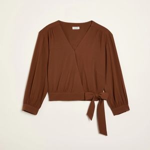 🔥🔥FAST SALE!!! Wrap Blouse in Brown